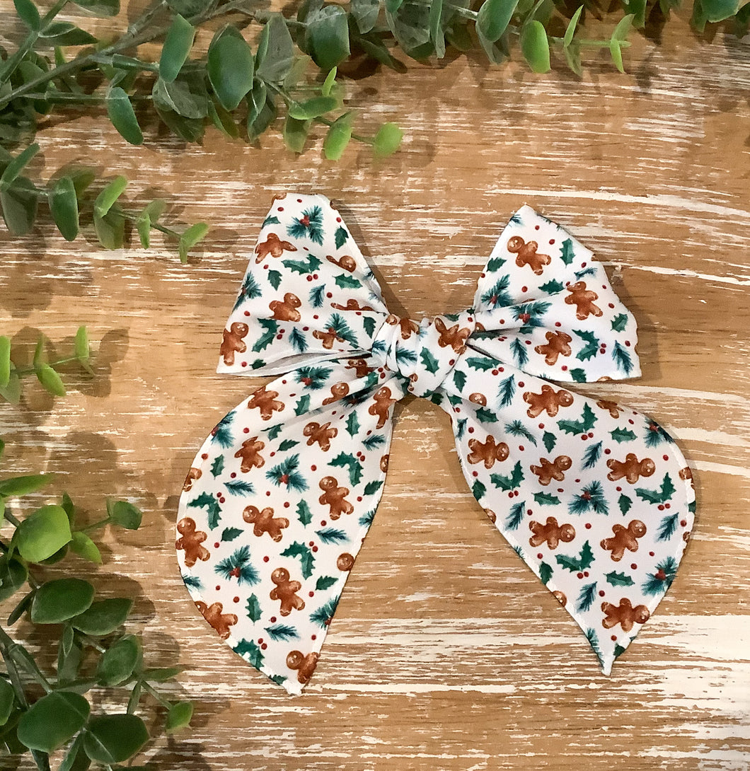 Izzy Sailor Bow - Gingerbread Holly