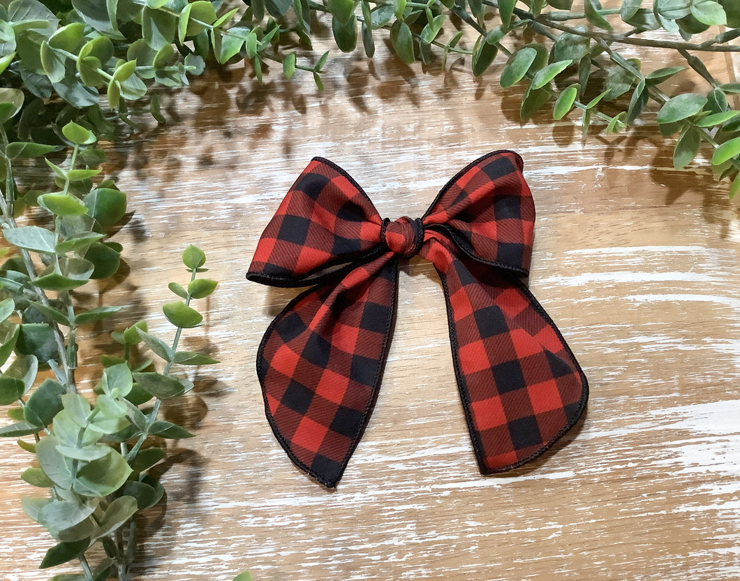 Izzy Sailor Bow - Buffalo Plaid